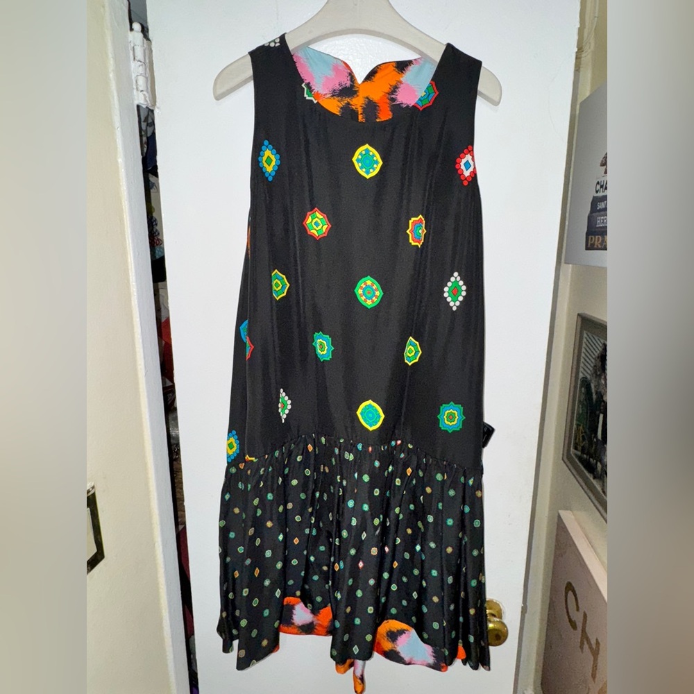 🐅Kenzo x H&M Reversible Silk Drop-Waist Dress – Size 10 (Two Dresses in One!) ✨ - Picture 5 of 8